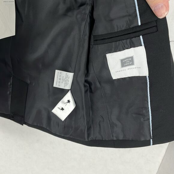 Janie and Jack Baby Blazer Black Jacket Sport Coat Special Occasion 12-18M Wool - Picture 7 of 10